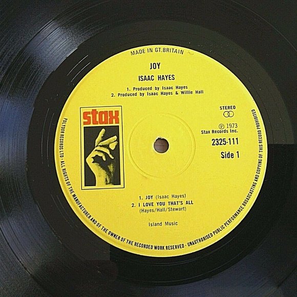 Vintage Vinyl LP Isaac Hayes Joy Stax Records Import Shaft Soul Album 2325 -111 - Picture 5 of 16